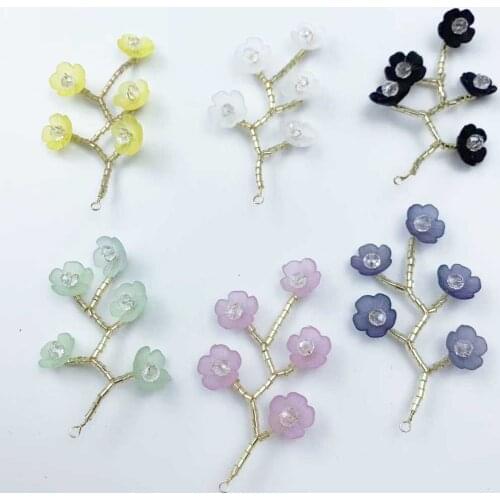 60mm Plum blossom Earring pendant For DIY Jewelry Making Finding Supplies