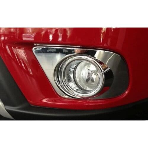 For Dodge Journey JUCV Fiat Freemont 2011-2018 Front Fog Lamp Cover Light Protector Trim Panel Chrome Car Styling Accessories