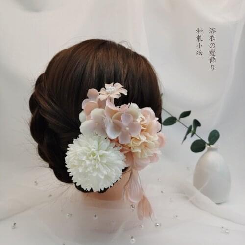Princess Beautiful Elegant Flower Barrettes Hydrangea Pearl Droop Antique Hair Clasp hair weeding accessoire