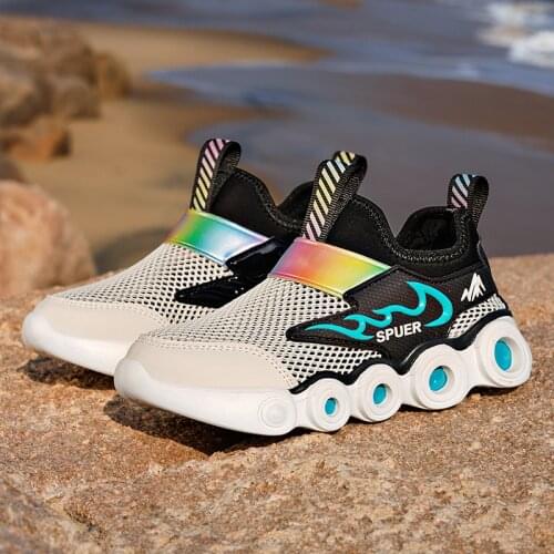 Summer Sneakers Kids Breathable Boy Child Sneaker Comfortable Child Casual Running Shoes Mesh Non-slip Shoe Size 28-39