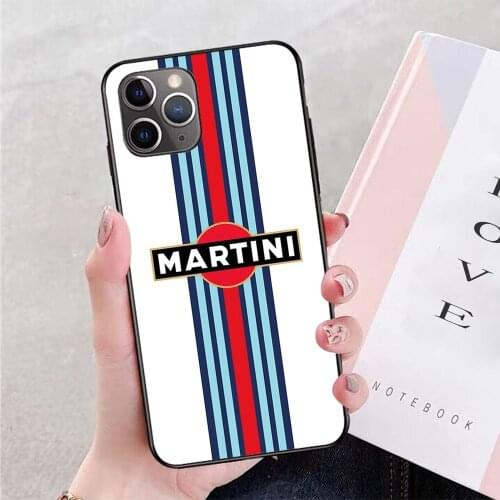 Martini Racing stripe Phone Case For iPhone 11 Pro X XR XS Max 6 7 8 plus Samsung S8 S9 S10 S20 A10 A50