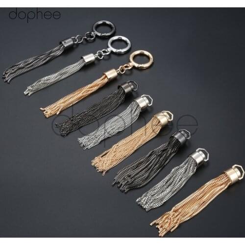 Dophee 1pc Hardware Accessory Metal Key Chain for Handbags Small Ornaments Tassel Buckle Bags Hardware Parts