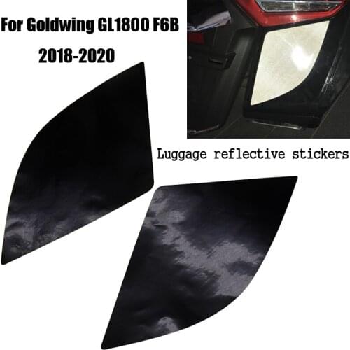 Moto black 1 set of reflective sticker hard saddle bags For Honda Goldwing Gold Wing GL1800 GL 1800 F6B F 6 B 2018 2019 2020