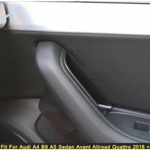 Lapetus Front Inside Door Container Box Cover Trim Storage Pallet For Audi A4 B9 A5 Sedan Avant Allroad Quattro 2016 - 2020
