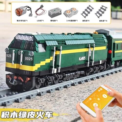 Mould King 12001 City series The NJ2 Diesel Locomotives Remote control truck Building Blocks bricks Kids Toys Christmas Gifts