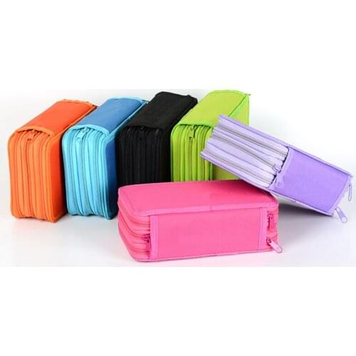 Oxford School Pencil Case 4 Layers 72 Holes Penalty Pencilcase for Kids Cute Colored Pencil Pen Bag Case Mini Large Storag Pouch