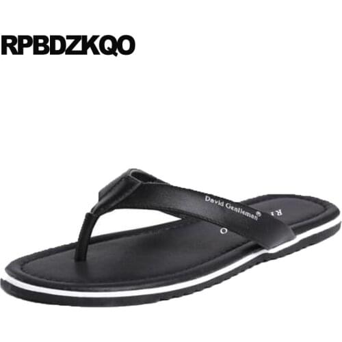 Black Mens Sandals 2021 Summer Outdoor Casual Flip Flop Waterproof Fashion Shoes Beach Slip On Slides Open Toe Water Slippers