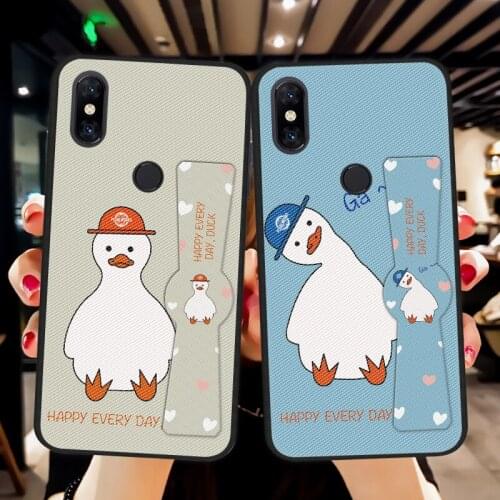 Silicone Wristband Back Case For Xiaomi Mi Mix 2S / MI MIX 2 Mix2 Cute Duck Cover Coque For Xiaomi Mi Mix 3 Mix3