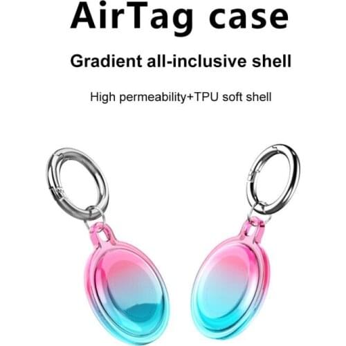 Silicone Protective Case For AirTag Key Finder ( Location Tracker ) Anti-Scratch Anti-Lost Protective Cover with Keychain 2021