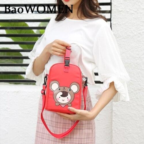 BaoWomen Crossbody Bags For Women Oxford Shoulder Bag Girl Personal Pocket Ladies Small Cute Cartoon Crossbody Bags New Hot