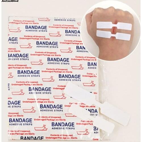 10pcs/pack Waterproof Band Aid Butterfly Adhesive Wound Closure Band Aid Emergency Kit Adhesive Bandages Needle-free