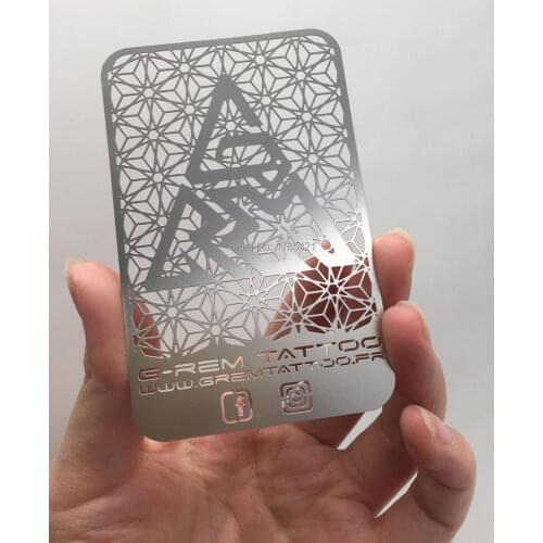 150pcs/lot 304 stainless steel metal membership card