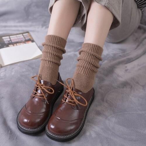 2021 Solid Colors Women 100% Cotton Socks High Quality Autumn Winter Rib Top Paddy Daily Basic Colorful Soft Socks Lady Girls