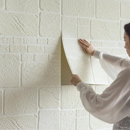 PE Foam 3D Wall Stickers Safty Home Decor Wallpaper DIY Wall Decor Brick Living Room Kids Bedroom Decorative Sticker