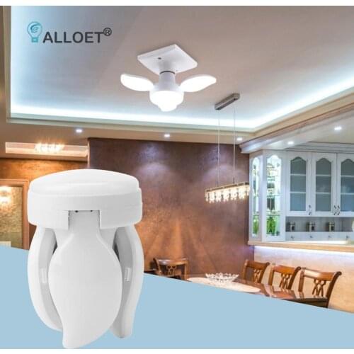 6500K E27 LED Garage Lamp Deformable Folding Adjustable Ceiling Lamp Warehouse Workshop Lights Flower Light Decoration