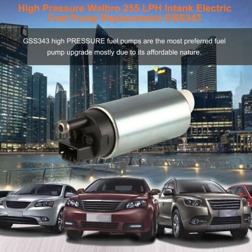 Car High Performance Walbro 255 LPH Intank Electric Fuel Pump Replacement High Pressure Walbro Fuel Pump GSS343 Hot Sell