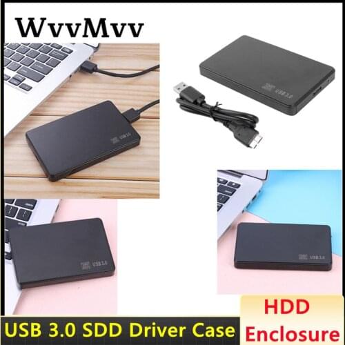 HDD Case USB2.0 3.0 Enclosure Case 2.5 Inch SATA SSD HDD Mobile Box 480M/5Gbps External Mobile Box Adapter Support 3TB