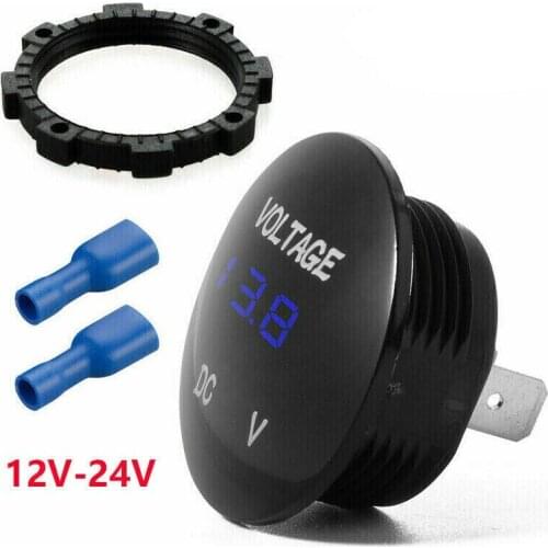 Meter Motorcycle Digital Led Panel Voltage Voltmeter 1PCS ATV Blue Camper