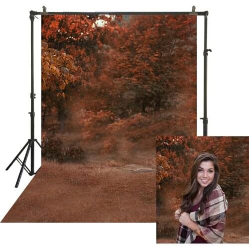 Deep Autumn Photographic Backdrop Polyester Cloth With Floor Rustic Vintage Landscape Back Drop Portrait Studio Booth Background