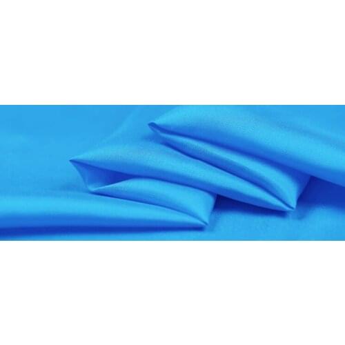 Howmay 100% pure silk fabric habotai 8m/m 114cm 45" bright blue color 11# habutai fabric for decor clothes lining fabric
