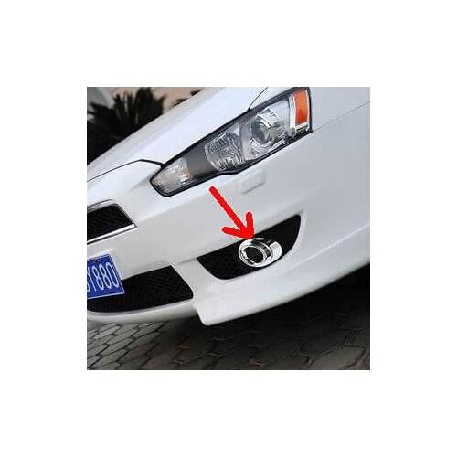 Chrome front Fog Light cover Trim for MITSUBISHI LANCER 2008 2009 2010 2011 2012