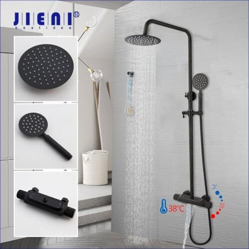 JIENI Black Shower Faucets