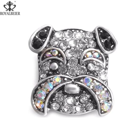 1Pcs cut Dog Snap Button Snap Buttons Mixture High Grade For 18mm Snap Bracelet Snap Jewelry KZ0380f