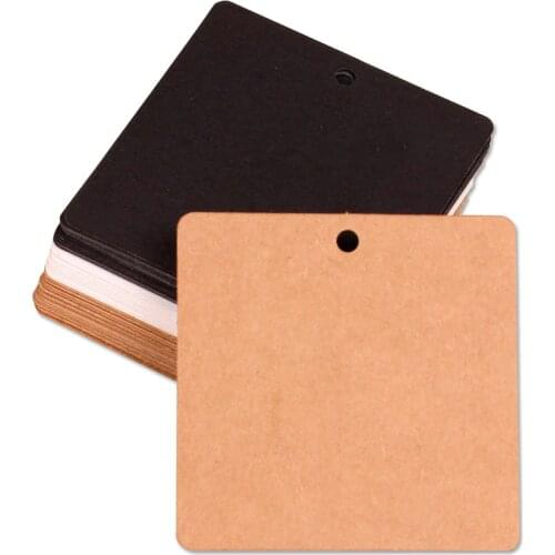 6*6Cm Square Blank Hang Tags For Clothing Price Paper Labels For Party Wish Card For Gift Labels Handmade Soap Swing Tag