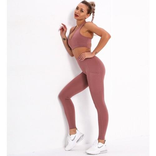 Best Selling Ladies Yoga Two Piece Fitness Jogging Comfortable Breathable And Quick Drying