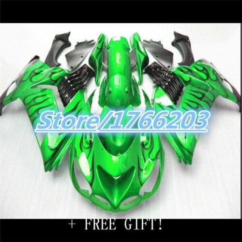 Injection molding For KAWASAKI NINJA ZX-14R ZX14R 2006 2007 Black 2008 2009 2011 ZX 14R 06 07 Green black 08 09 10 11 Fairing