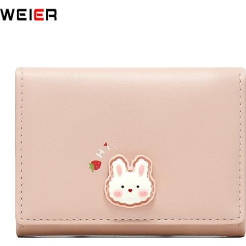 Cartoon Printing Small Wallets For Women Soft PU Leather Card Holder Purses Credit Card Wallets Ladies Female Purses Cartera