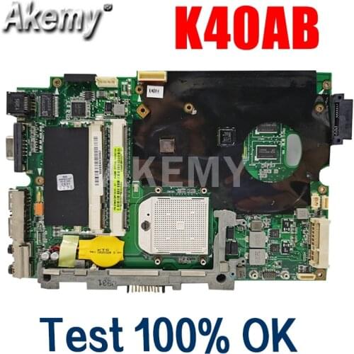 Amazoon K40AB Laptop motherboard For Asus K40AB K40AD K40AF K50AB K50AD K50AF K40IJ K5IJ K40 K50 Test original mainboard