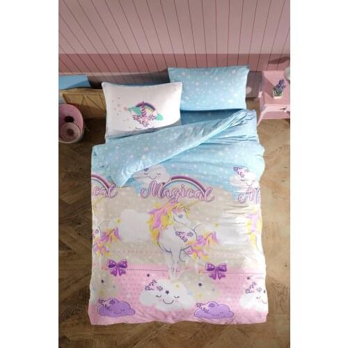 YENİ MODEL Pembe Pamuk Tek Kişilik Nevresim Takımı