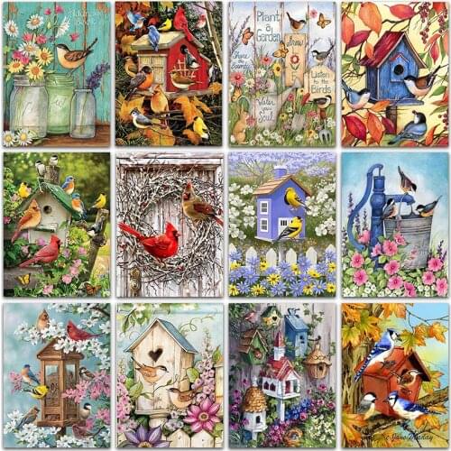 5D Diamond Painting Kit Cartoon Birds nest sparrow home Full Square&Round Diamond mosaic Diamond embroidery Cross stitch Paint