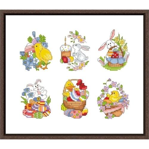 DreampatternEaster eggs cross embroidery kit cartoon pattern 18ct 14ct 11ct unprint canvas Cross-stitch DIY needlework
