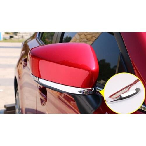 For Mazda 3 Axela 2014 2015 Door Rearview Mirror Cover Trims ABS Chrome Car Front Grille Trim Auto Grille Decoration Cover