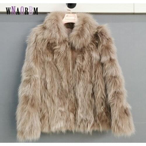 New womens winter warm natural raccoon fur authentic jacket coat real fur womens coat a variety of colors