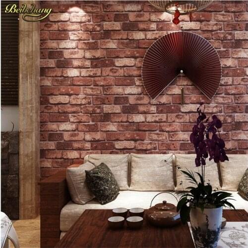 Beibehang papel de parede Deep Embossed 3D Brick Modern Brick Pattern Paper Wallpaper Roll For living room covering wall paper