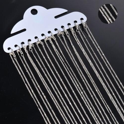 Wholesale 12Pcs/Pack 1.5mm Tiny Link chain Necklace For DIY Jewelry Making Bulk Chains