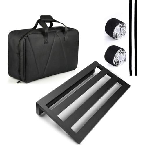 Large Size Guitar Effect Pedal Board Aluminum Alloy Pedalboard 19.7×11 Inch with Carrying Bag Effect Pedal Plate hot sell