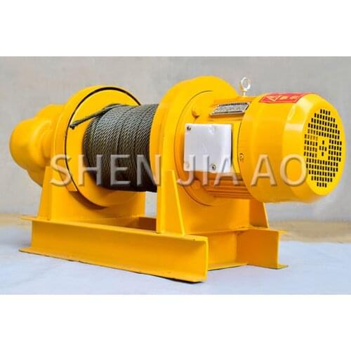 380V 1T Heavy Construction Winch Machine Small Crane For Dock Construction Site 30M Electric Hoist Crane Winch Pure Copper Motor