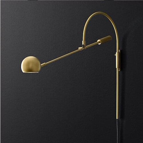 Post Modern Line Wall Lamp Minimalism Nordic Glass Ball Led Wall Sconce Light Fixtures Bathroom Bedside Mirror Lights Loft Decor