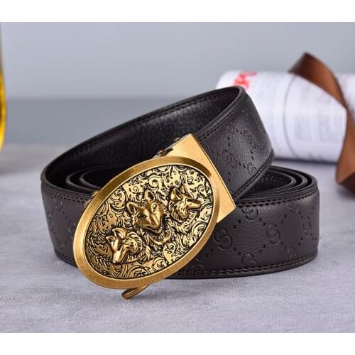 Aoluolan 2020 Top quality Designer belt For men New arrival Automatic Metal Belt men Fashion Brand Genuine Leather Strap men Bel