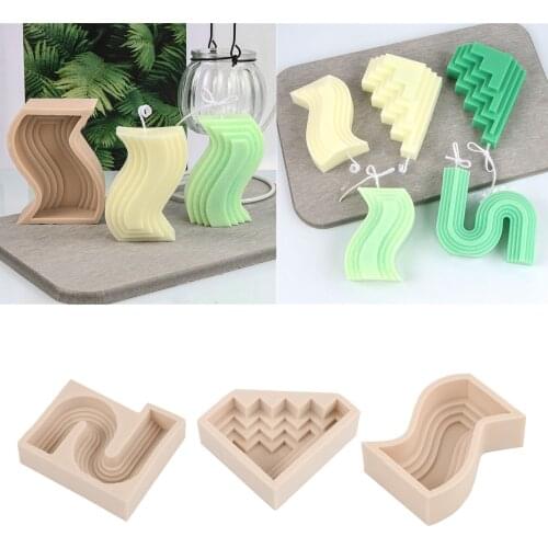 Silicone Candle Molds for Candle Making, Irregular Resin Molds for Aromatherapy DIY Casting Epoxy Mold for Resin, Soap Making