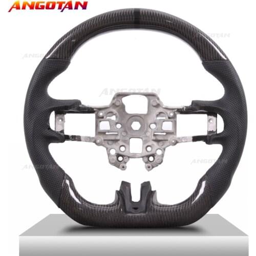 Sports Steering Wheel 100% Carbon Fiber Steering Wheel Fit For Ford Mustang EcoBoost 18-20Styles