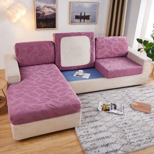 Jacquard Cushion Cover Removable Sofa Covers for Living Room Funiture Slipcover 1pc Seat Cushion Protector Stretch Couch Cover