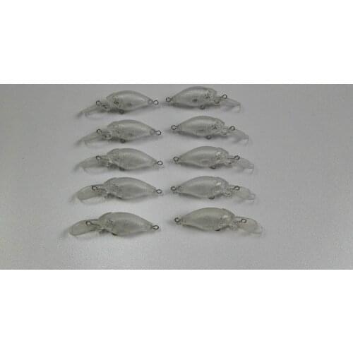 10pcs Unpainted Crankbait Fishing Lure Body 2 1/2 Inch 1/8 OZ Blank lures JSE156