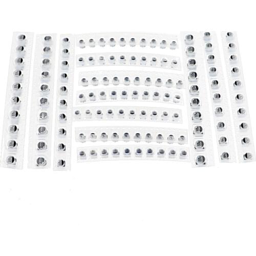 130pcs/lot 13values Each 10pcs 1uF-220uF SMD Aluminum Electrolytic Capacitor Assorted Kit Set Samples Kit