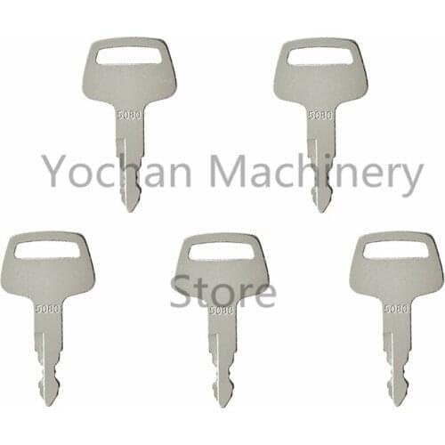 5 Pcs 5080 Ignition Key For IHI Excavator for all Excavators Dozer Skidsteer