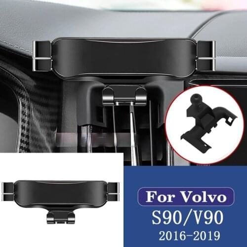 Car Mobile Phone Holder Gravity Mounts Stand GPS Navigation Bracket For Volvo S90 V90 2016 2017 2018 2019 Car Accessories